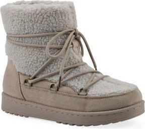 White Mountain Isador Faux Shearling Bootie in Dark Beige at Nordstrom Rack, Size 7.5