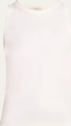 Lafayette 148 New York Swiss Cotton Rib Racerback Tank