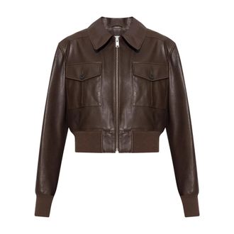 Arma Zafira Leren Jas - Dames - Bomber jackets - Bruin - XS - Katoen - Jassen