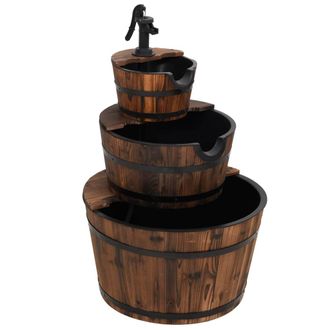 vidaXL Fuente De Agua Con Bomba Madera Maciza De Abeto 60x60x94 Cm Vidaxl