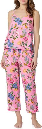Bedhead Pajamas Print Crop Pajamas in Butterfly Garden at Nordstrom, Size X-Large