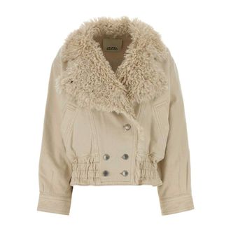 Isabel Marant Jassen, Dames, Beige, S, Denim, Valineo Jas