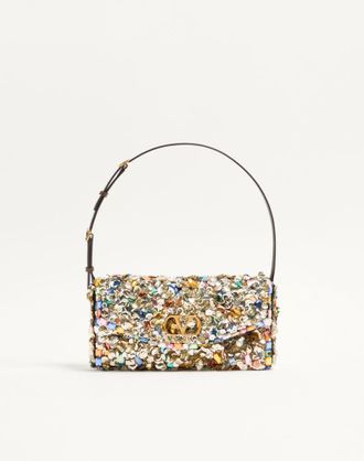 Valentino Garavani Valentino Garavani Devain Embroidered Small Shoulder Bag Wo
