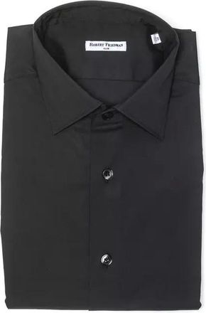 Robert Friedman Gray Cotton Men Mens Shirt