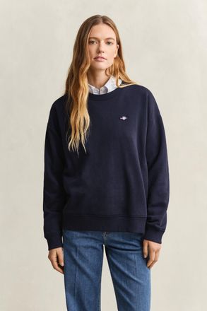 GANT Women Shield Crew Neck Sweatshirt (XXL) EVENING BLUE