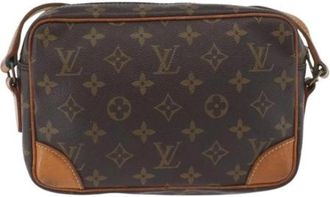 Louis Vuitton Pre-owned Shoulder Bag - Dames - Vintage Schoudertas - Bruin - ONE Size - Leer - Vintage