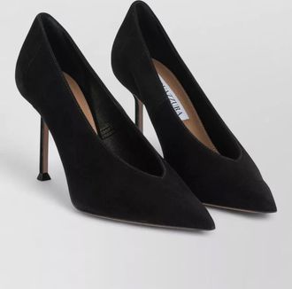 Aquazzura suede pointed toe stiletto heel pumps