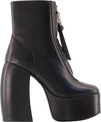 Marc Jacobs The Gigi Enkellaars - Dames - Laarzen met Hak - Zwart - 40 EU - Leer - Schoenen