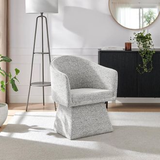 Furniturebox Vera Fabric Accent Chair in Grey