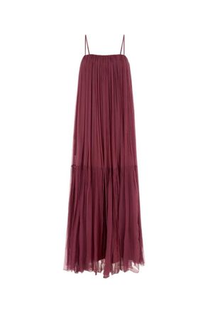 Chlo&eacute; Purple Silk Long Dress