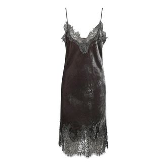 Gold Hawk Velvet Coco Lace Dress - Dames - Feestkleedjes - Grijs - M - Katoen - Kleedjes