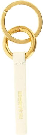 Jil Sander Label Sleutelhanger - Dames - Accessoires - Wit - Maat: ONE Size Leer
