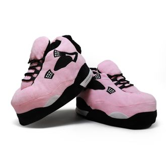 Generic Warm Plush Sneaker Slippers, Trendy Anti-Slip Furry Soft House Shoes Fluffy Unisex Home Slides One Size Fits Most Indoor Outdoor (Pink)