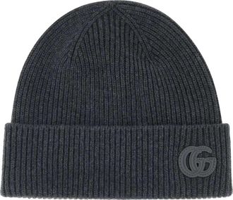Gucci Dark Grey Cashmere Beanie Hat