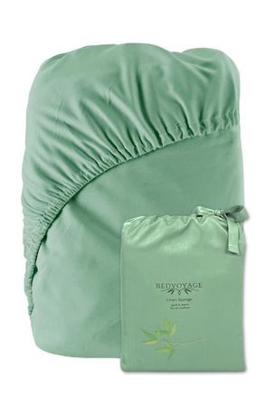 BedVoyage Luxury 100% Viscose Cooling Deep-Pocket Fitted Sheet in Seaglass at Nordstrom, Size Queen