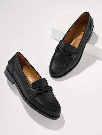 Talbots Bethany Knot Nappa Loafers - Black - 10 1/2 M Talbots