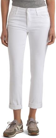 Kut from the Kloth Catherine Mid Rise Stretch Boyfriend Jeans in Optic White at Nordstrom, Size 00