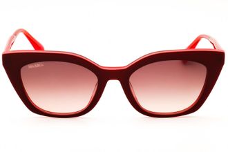 Max & Co. MO0002 Cat-Eye Acetate Sunglasses - Burgundy