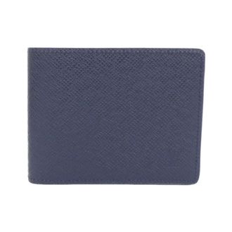 Louis Vuitton Acajou Blue Marine Leather Long Bill Wallet (Bi-Fold) (Pre-Owned)