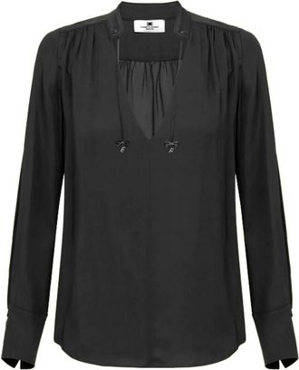 Elisabetta Franchi Mujer, Blusas y Camisas, Negro, Talla: L