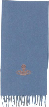 Vivienne Westwood 30X236 Slender Scarf - Dames - Wintersjaals - Blauw - ONE Size - Wol - Accessoires
