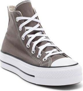 Converse Chuck Taylor All Star Lift High Top Sneaker in Charcoal/White/Black at Nordstrom Rack, Size 10.5