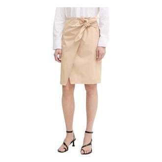 Isabelle Blanche Falda envolvente asim&eacute;trica mini - Skirts - Mujer - Beige - S