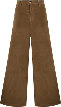 Lois Wide Leg Pants - Dames - Broeken - Bruin - Maat: W28 Katoen