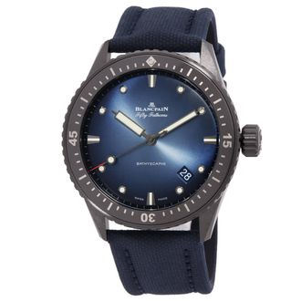 Blancpain Fifty Fathoms Bathyscaphe Automatic Blue Dial Mens Watch 5000A 014 0O52A