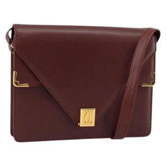 Cartier Pre-owned leren schoudertas - Dames - Vintage Schoudertas - Rood - ONE Size - Leer - Vintage