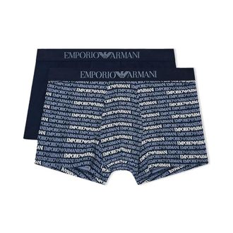 Emporio Armani Bottoms, male, Multicolor, Size: XL Set of 2 stretch cotton boxers