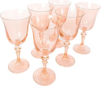 Estelle Colored Glass Set of 6 Regal Goblets in Blush Pink at Nordstrom