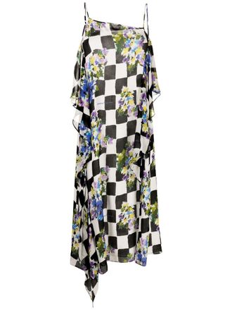 Off-white Abito a fiori - Nero