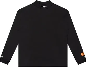 Heron Preston CTNMB Long-Sleeve Turtleneck T-shirt Black HMAB017F20JER0011001