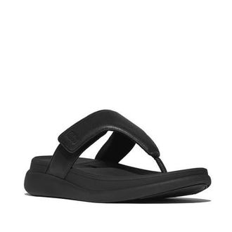 FitFlop F-Mode Go Adjustable Platform Flip Flop in All Black at Nordstrom, Size 10