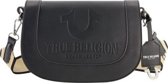 True Religion Debossed Logo Flap Shoulder Bag in Black at Nordstrom