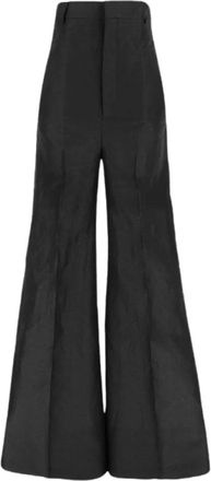Rick Owens Stijlvolle Broeken - Dames - Wijde Broeken - Zwart - S - Broeken