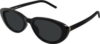 Saint Laurent SL M154/K Asian Fit 001 Womens Sunglasses Black Size 55