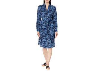 Carve Designs Lana Dress Womens Clothing Navy Tie-Dye : MD (US 8-10), Cotton