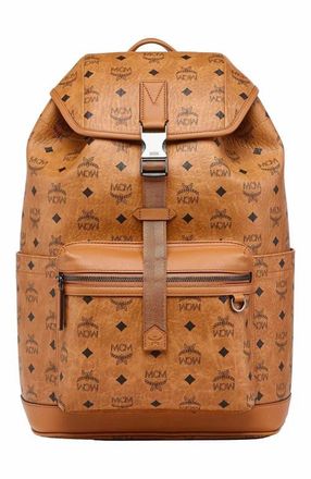 MCM Brandenburg Backpack in Visetos in Cognac at Nordstrom