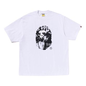 A Bathing Ape Photo Print Ape Head Relaxed Fit T-Shirt White 1L30-110-333-WHT