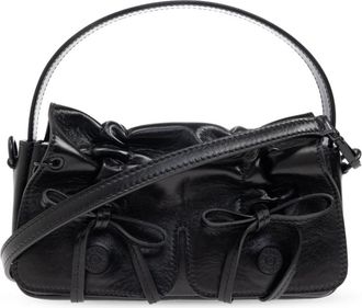 Acne Studios Tassen, Dames, Wit, ONE Size, Leer, Multipocket Micro Crossbody Lux