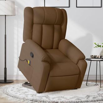 vidaXL Vidaxl - Silla De Masaje Reclinable De Pie De Tela Marr&oacute;n