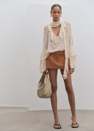 Mango Mini gonna-pantalone pannelli nude - Donna - 38 - MANGO