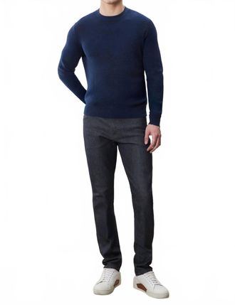 Robert Barakett Watertown Long Sleeve Crewneck Sweater In Blue
