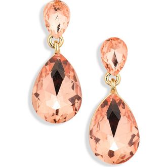 Cara Crystal Drop Earrings in Champagne at Nordstrom Rack
