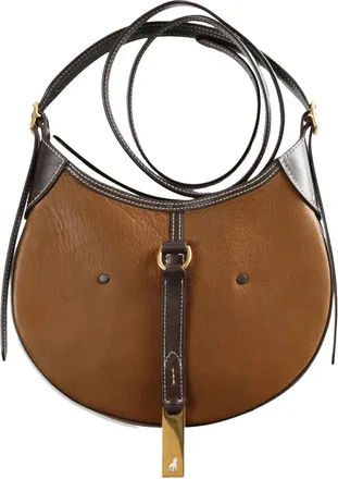 Polo Ralph Lauren small Polo ID shoulder bag - women - Leather - One Size - Brown