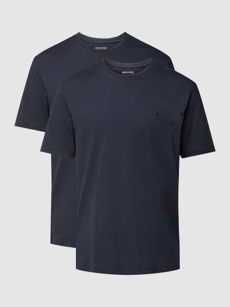 Daniel Hechter T-Shirt mit Logo-Stitching in Marine, Größe XXL