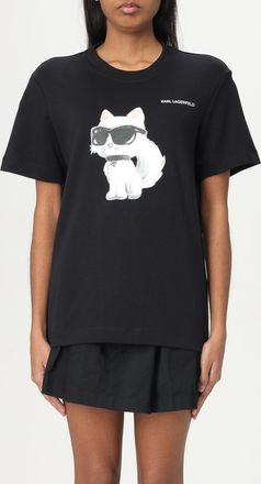 Karl Lagerfeld T-shirt in cotone con stampa Gatto Karl Karl Lagerfeld