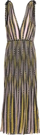 Missoni striped bubble-knit midi dress - Yellow